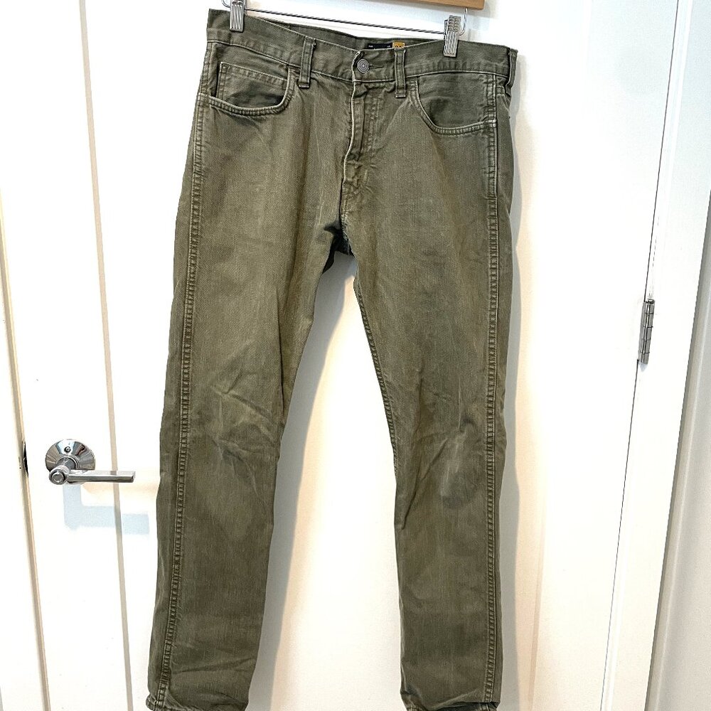 J Crew 484 Slim Fit Olive Green Jeans - W 31 x L 32